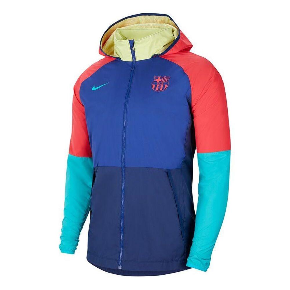 FC Barcelona Nike Windbreaker Jacket Men’s XL CI9188-455 Multi Color Hooded